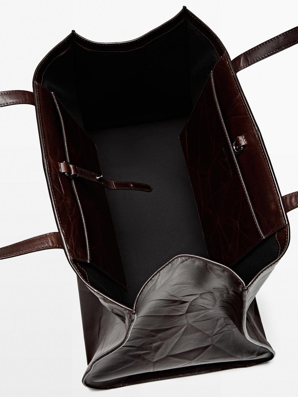 Crackled nappa leather maxi MD ICON bag