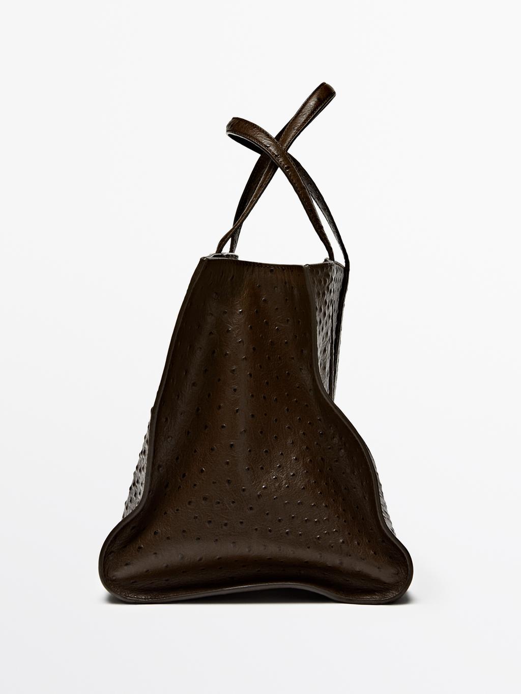 Maxi textured leather MD ICON bag