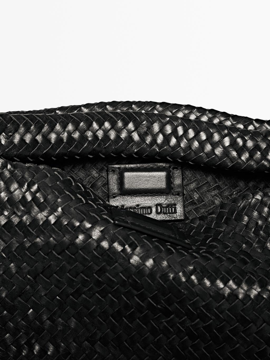 Woven nappa leather mini bag