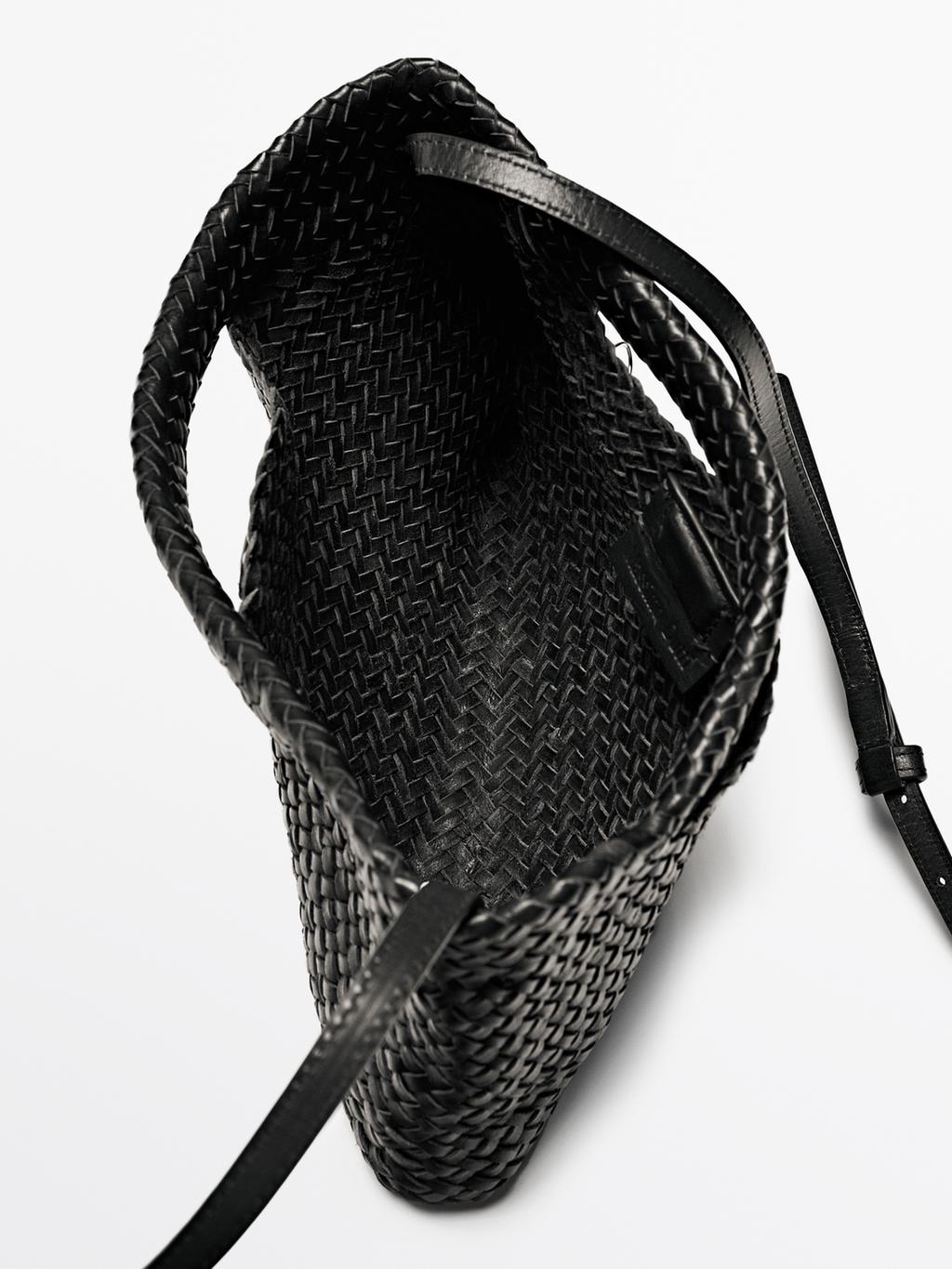 Woven nappa leather mini bag