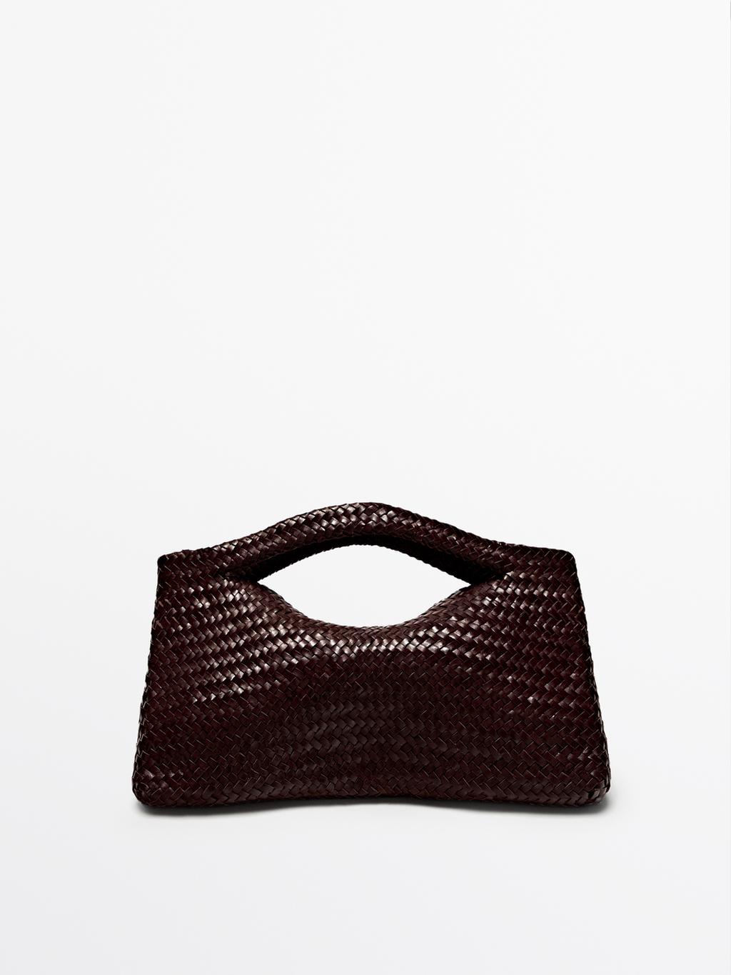 Medium woven nappa leather bag