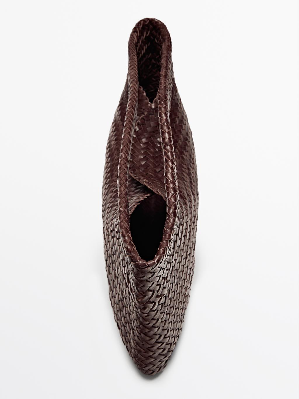 Medium woven nappa leather bag