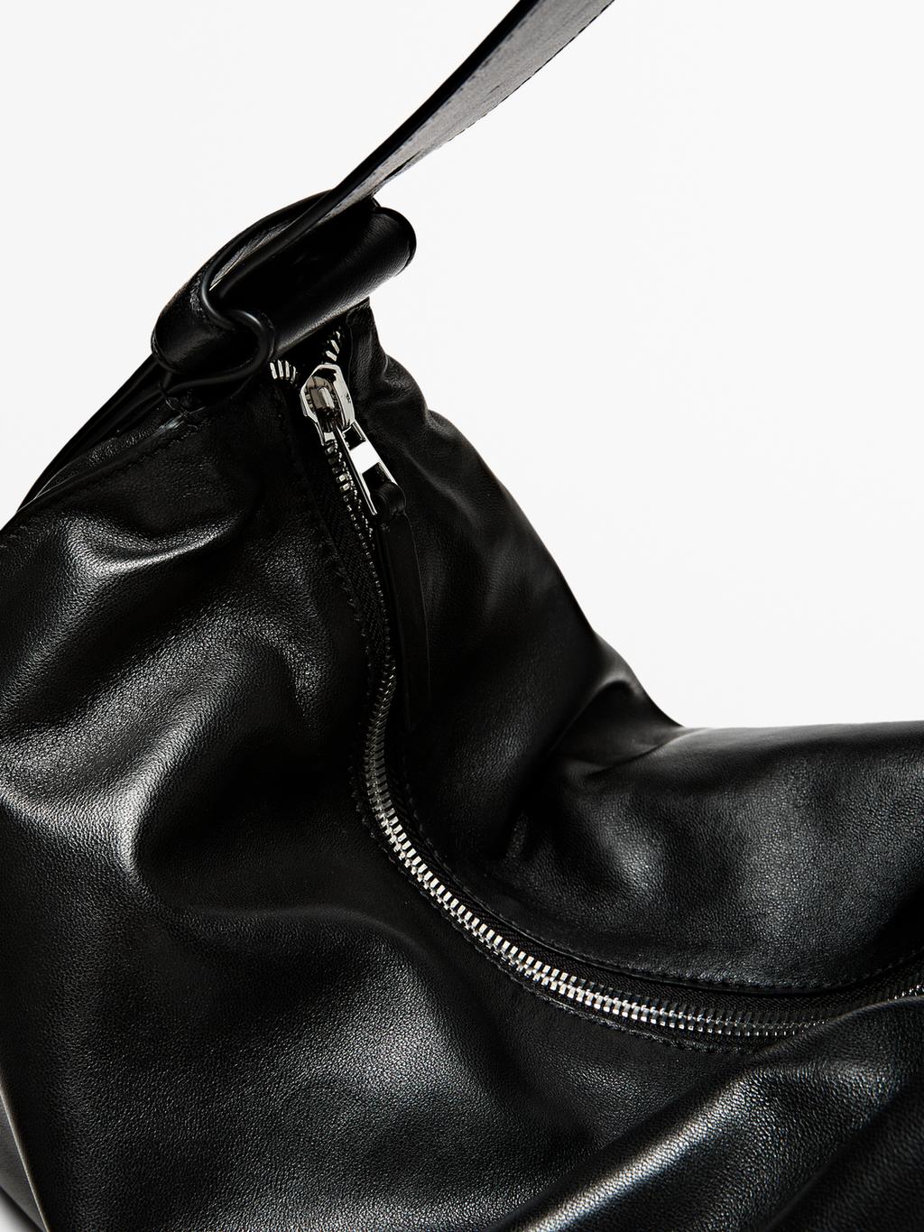 Nappa leather shoulder bag