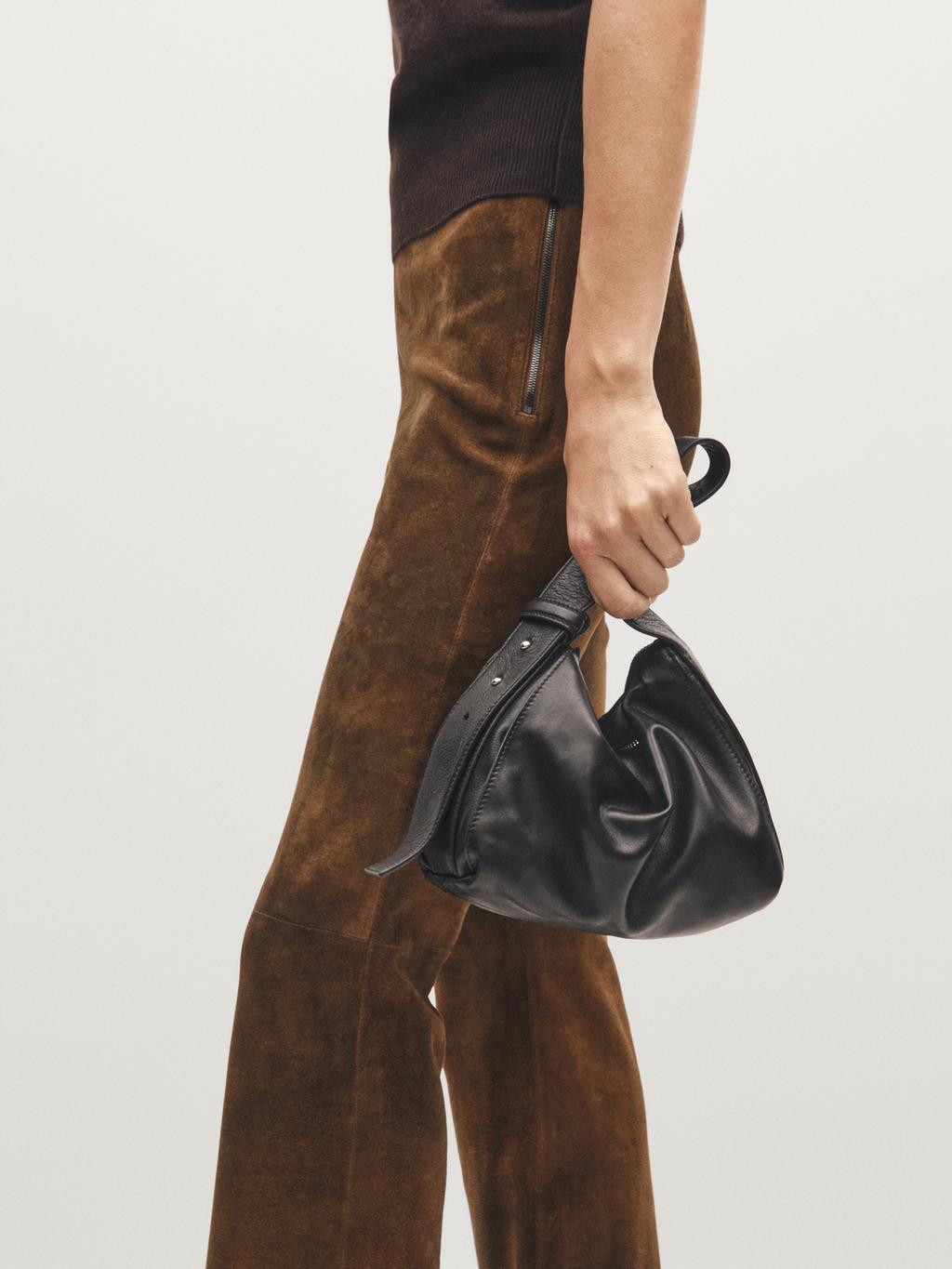 Small nappa leather shoulder bag