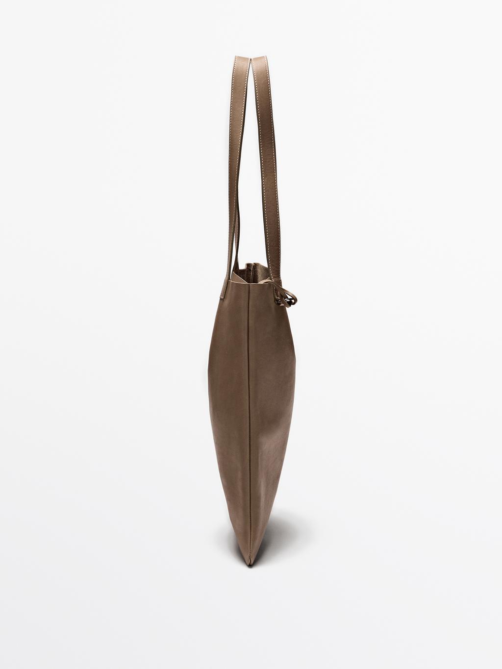 Nappa leather tote bag