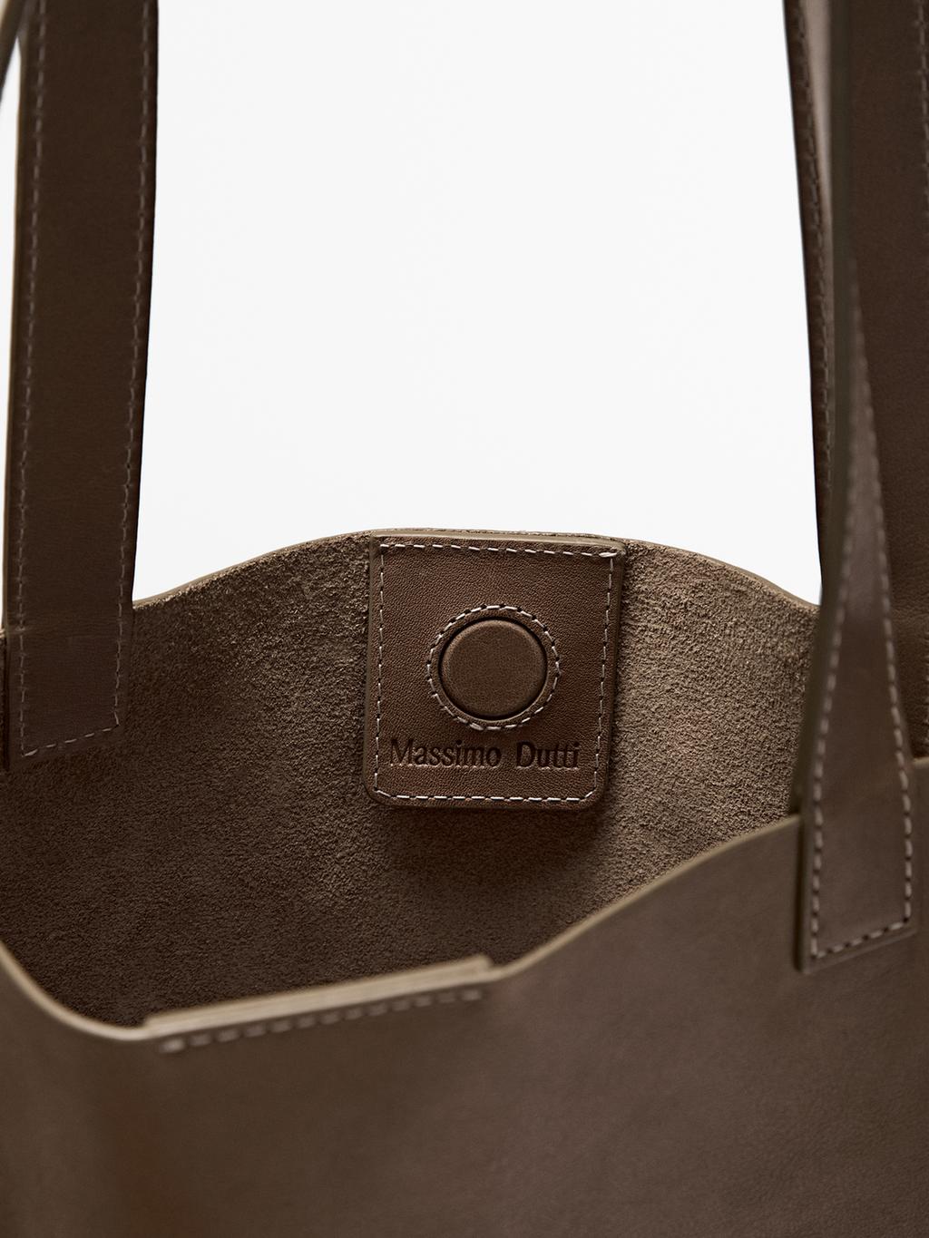 Nappa leather tote bag