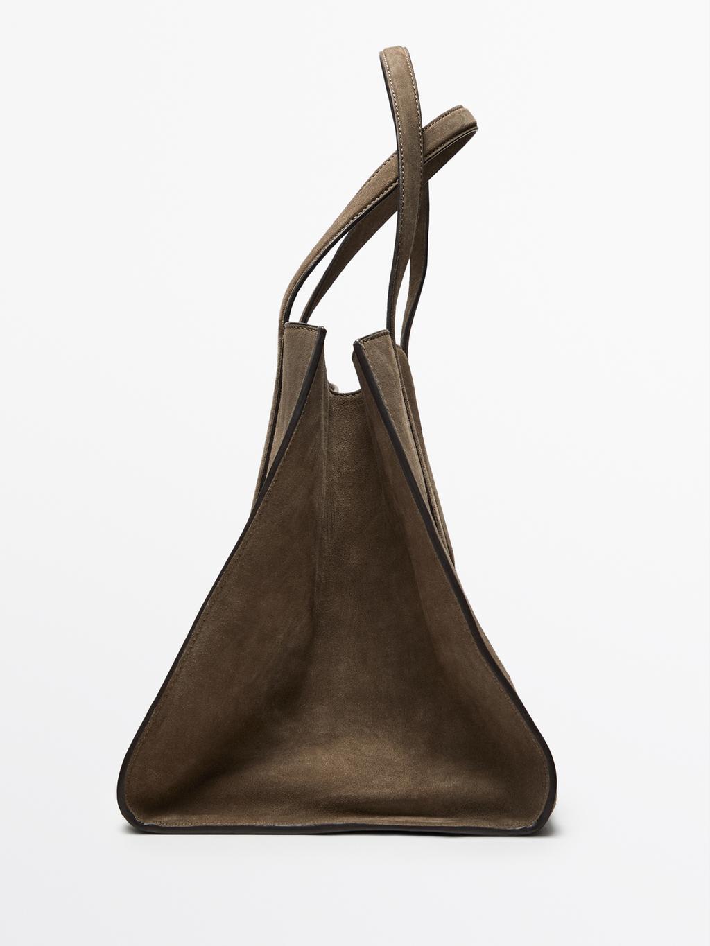 Split leather maxi MD ICON tote bag