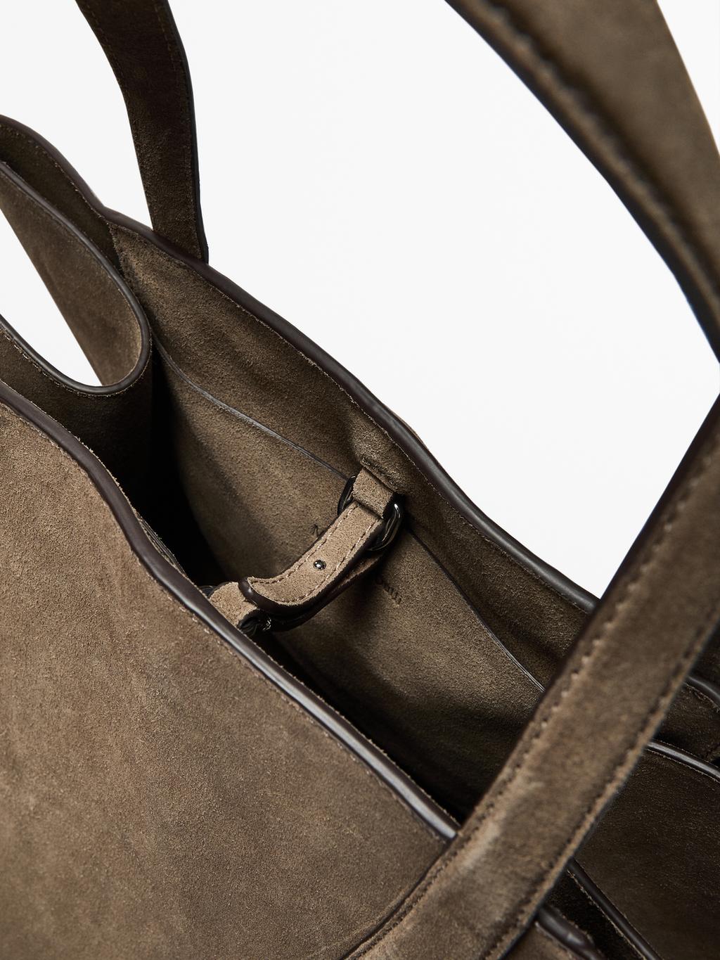 Split leather maxi MD ICON tote bag