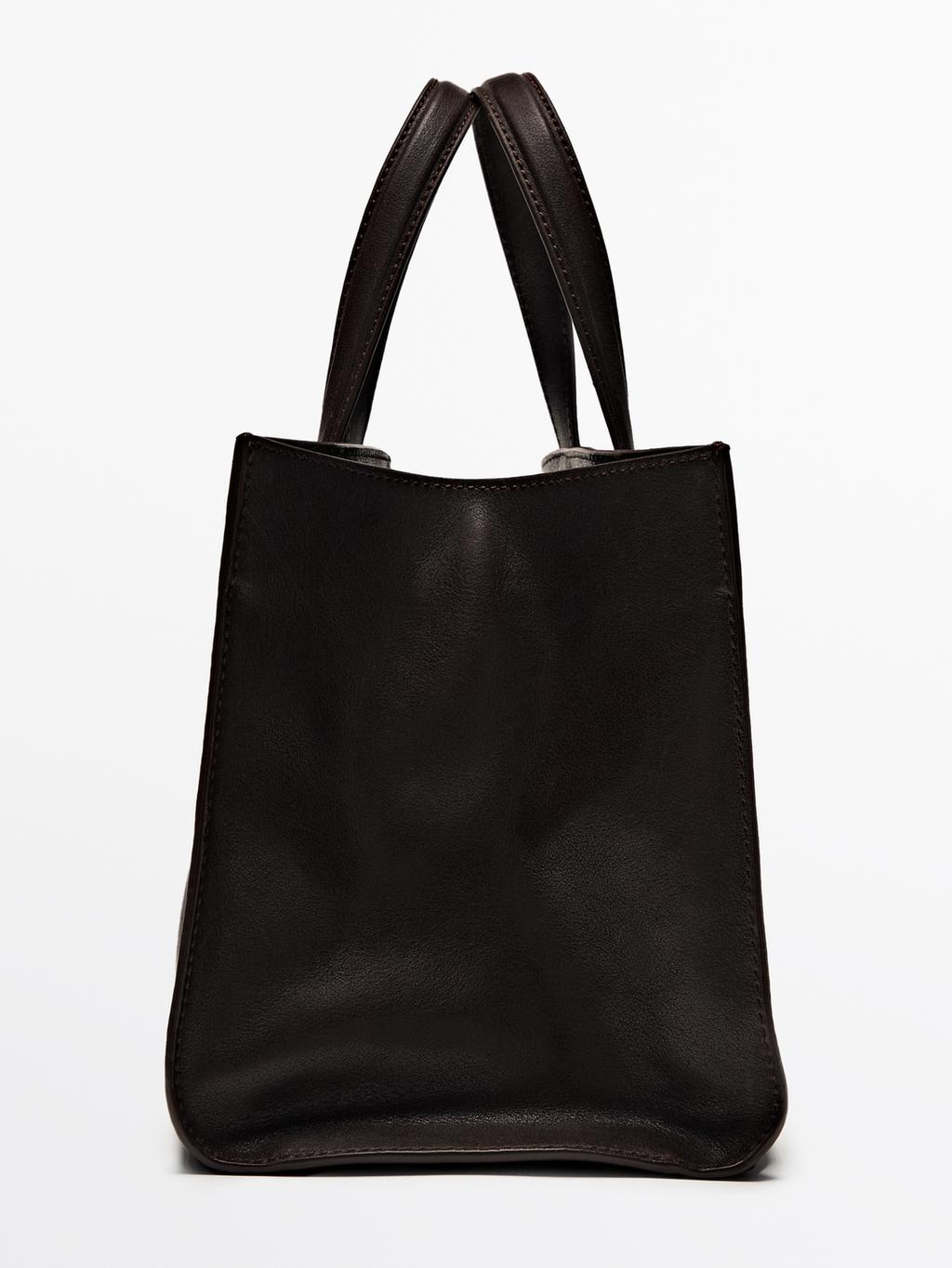 Mid-size nappa leather MD ICON tote bag