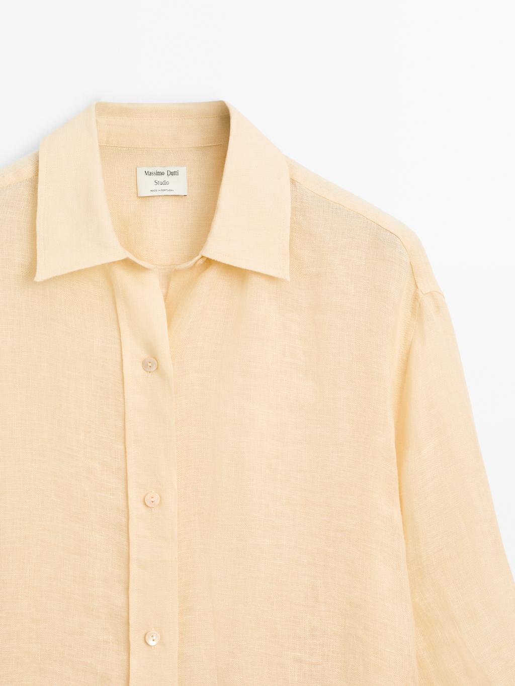 Long 100% linen shirt - STUDIO