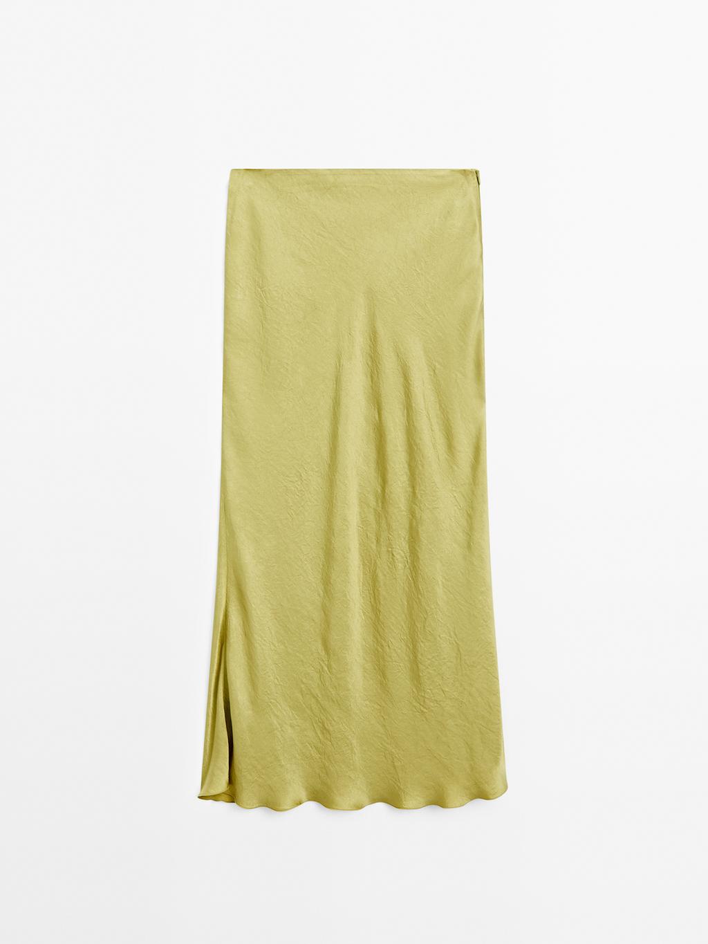 Long flowing satin skirt - STUDIO