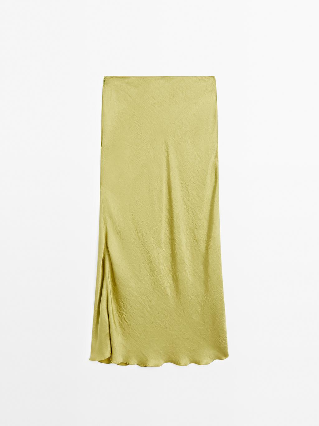 Long flowing satin skirt - STUDIO