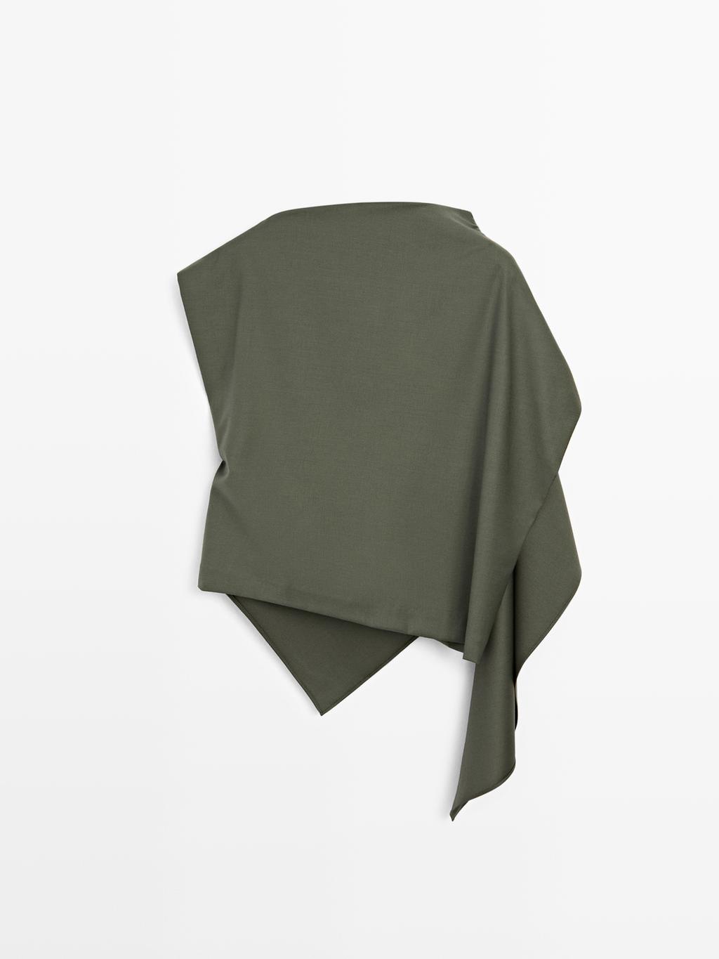 Asymmetric wool blend blouse - Studio