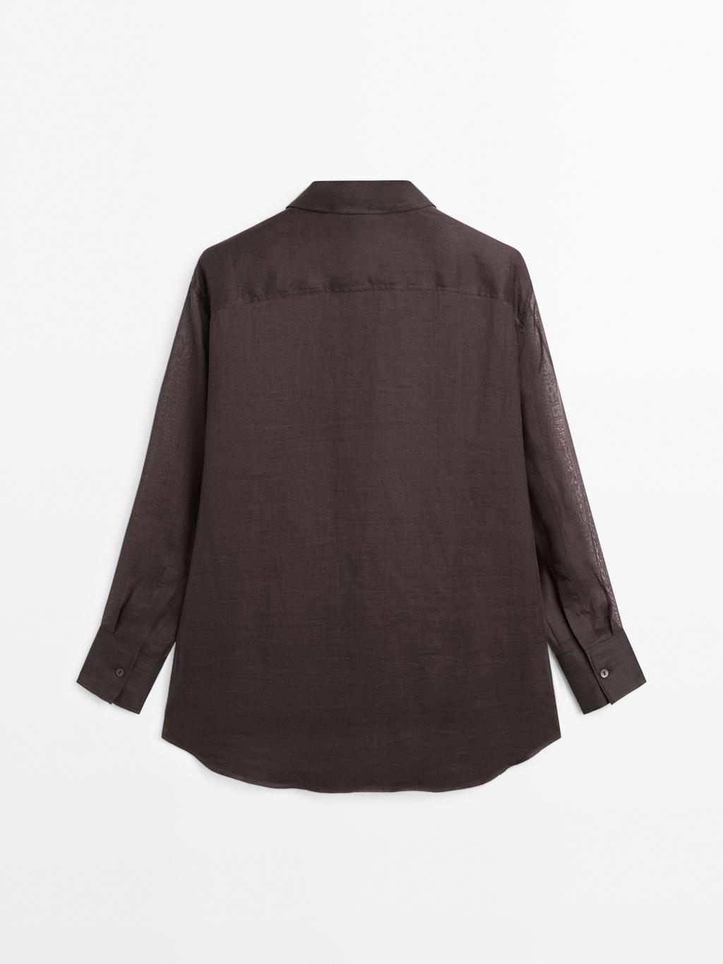 100% ramie long shirt - STUDIO