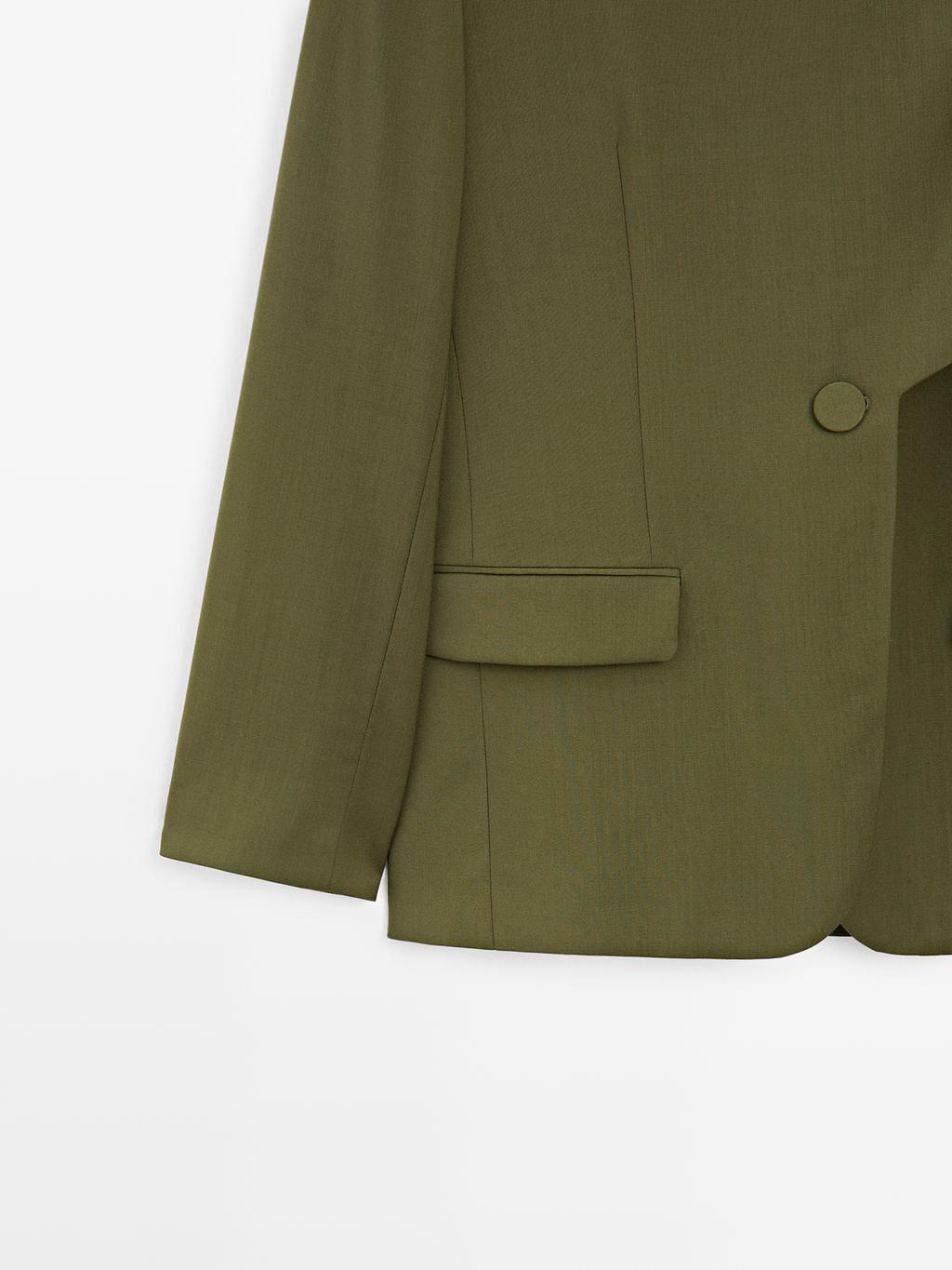 100% wool scarf blazer - STUDIO