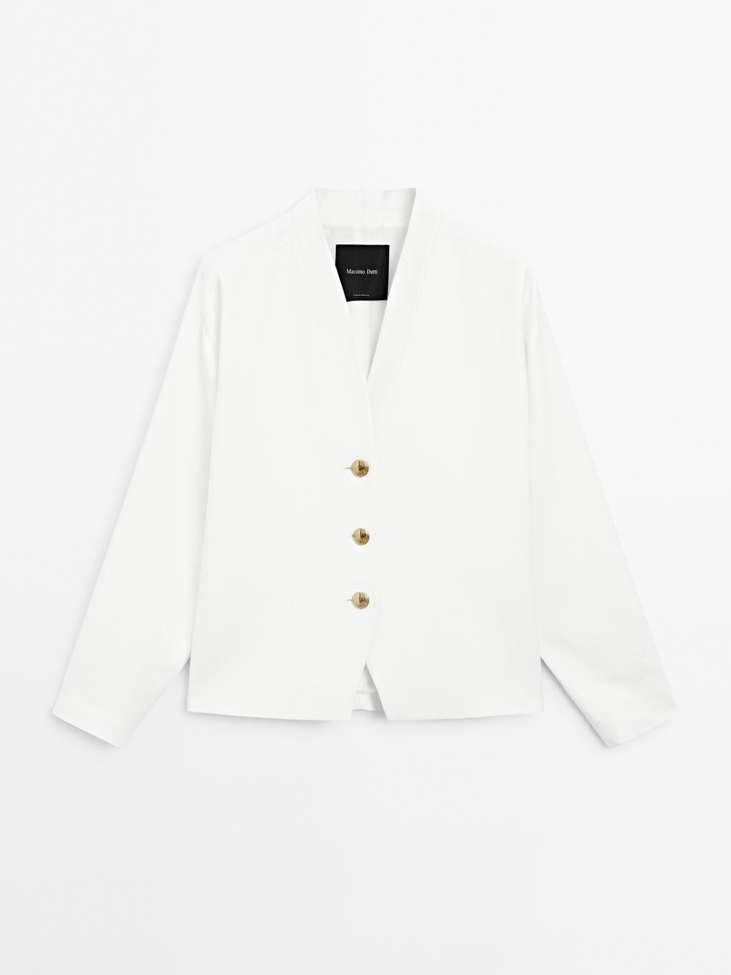 Flowing blazer with gold-toned buttons - STUDIO