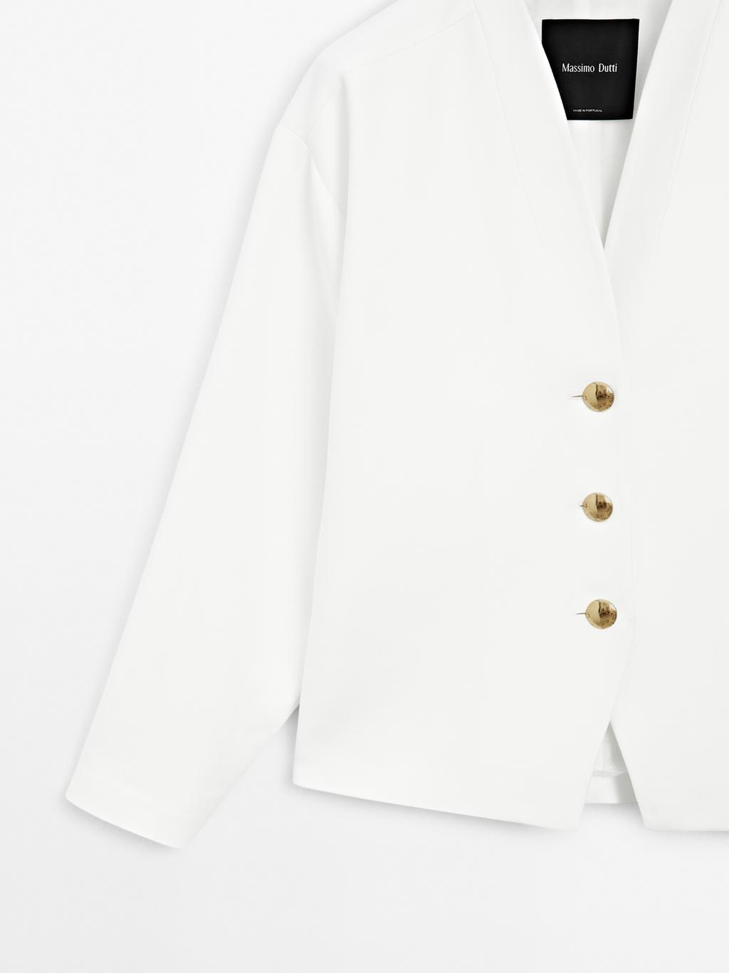 Flowing blazer with gold-toned buttons - STUDIO