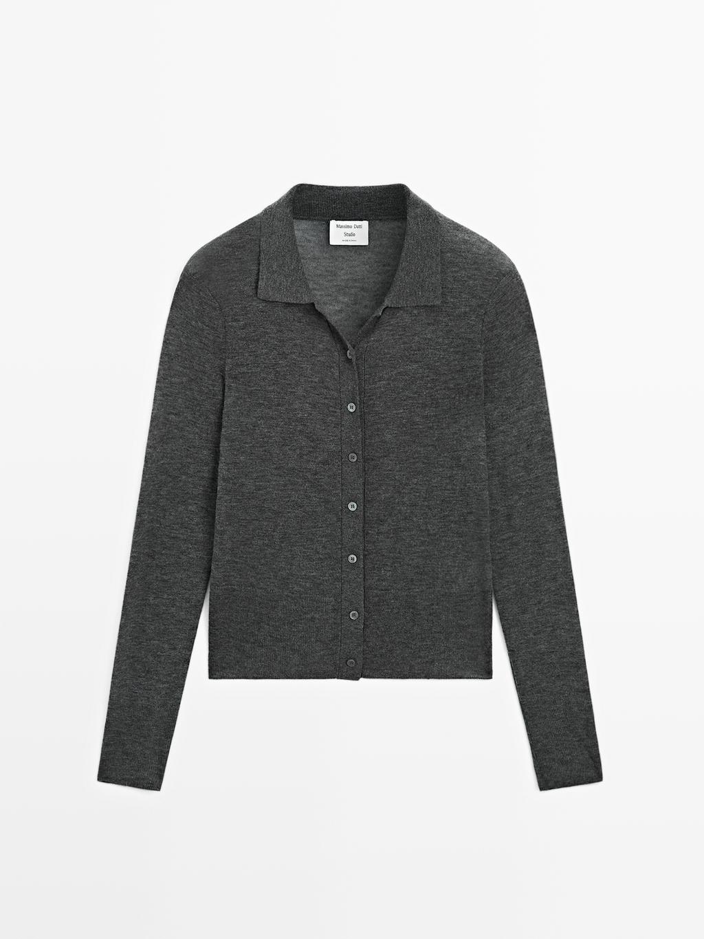 100% wool knit cardigan - Studio