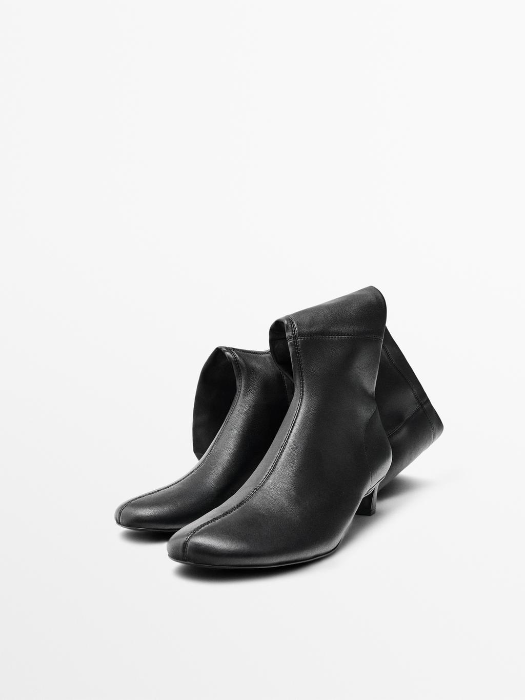 Stretch high-heel boots