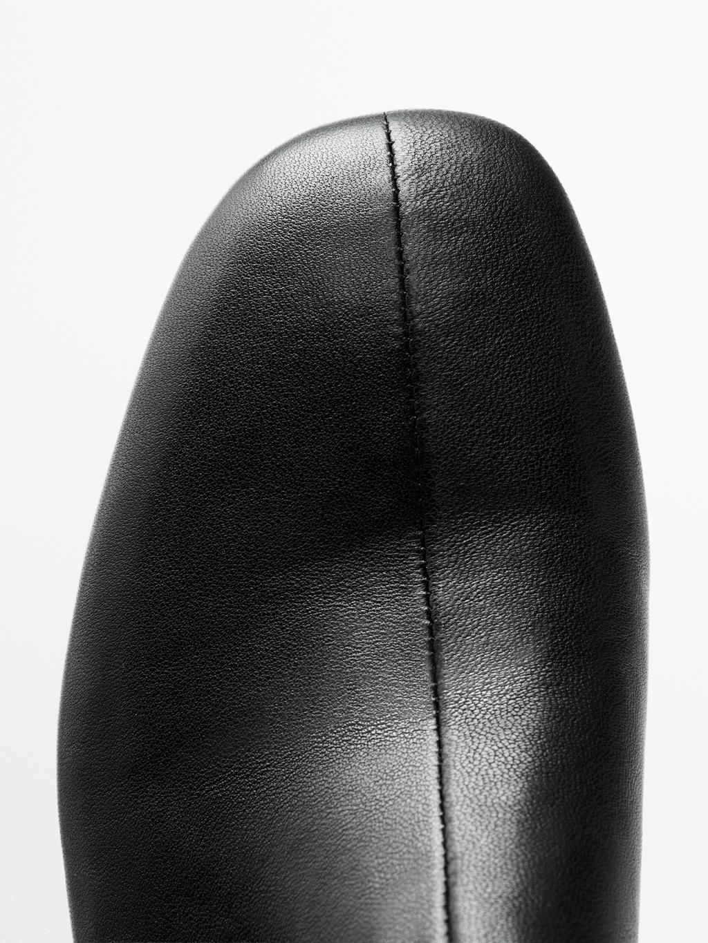 Leather heeled ankle boots