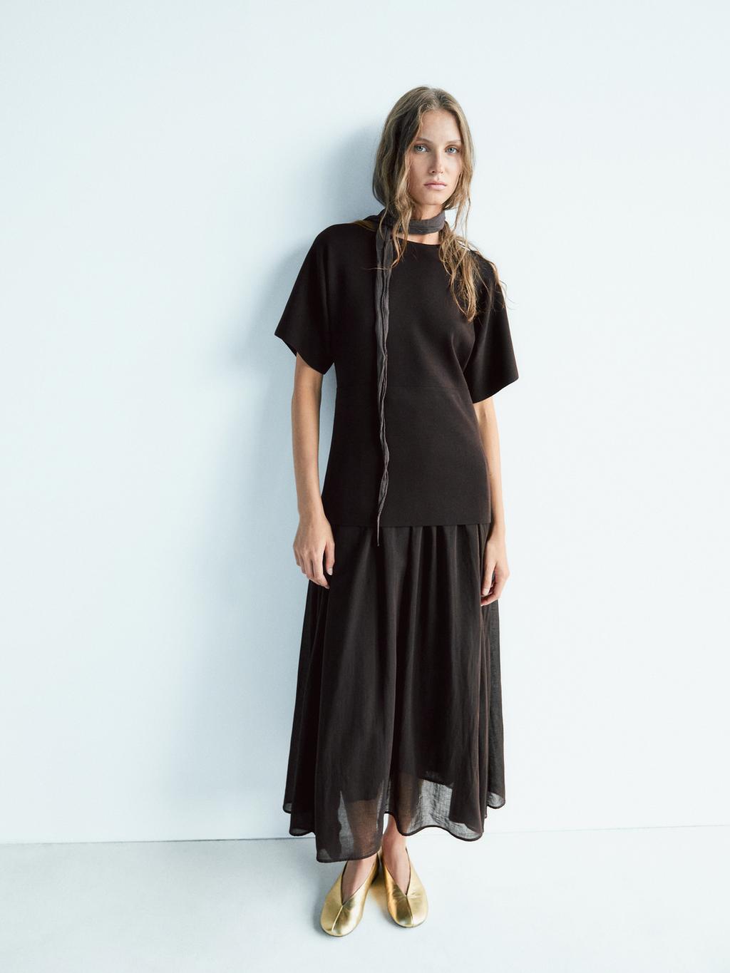 Metallic leather ballerinas