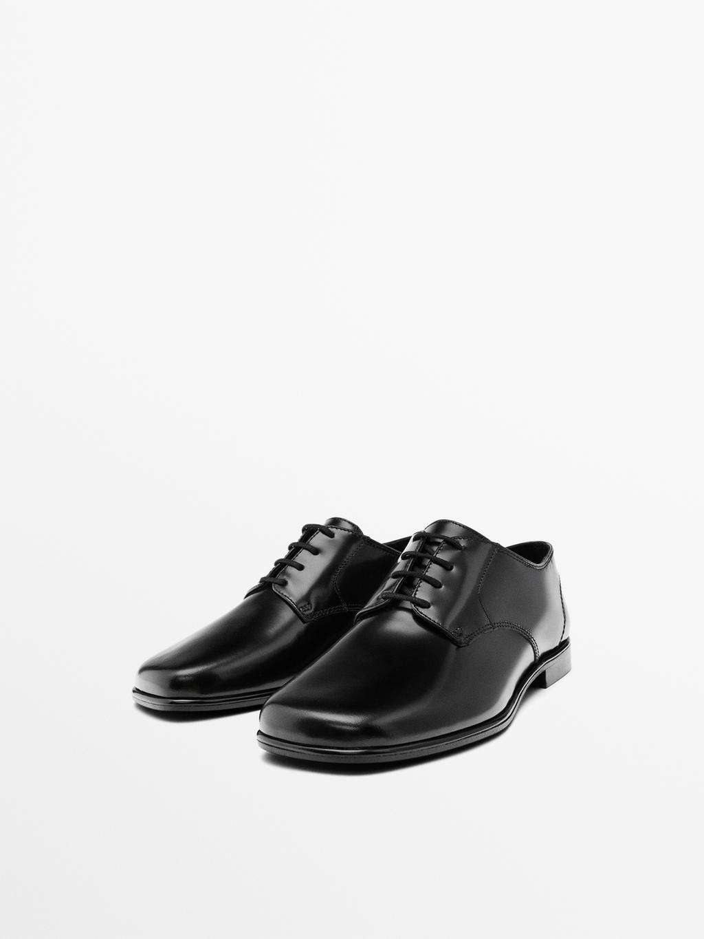 Soft leather derby shoes