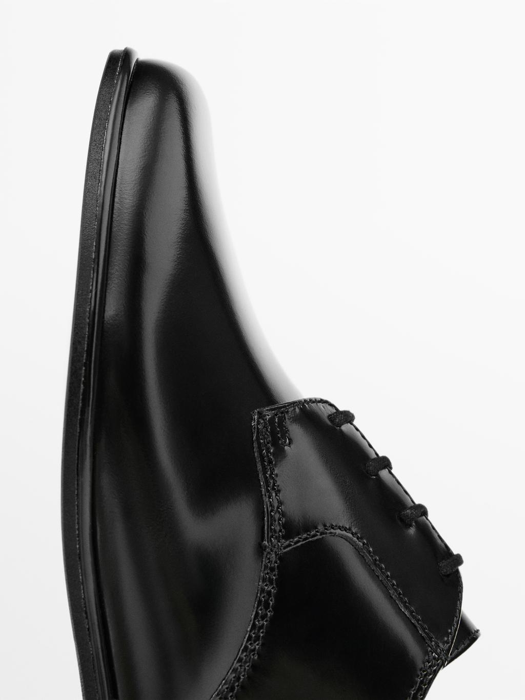 Soft leather derby shoes