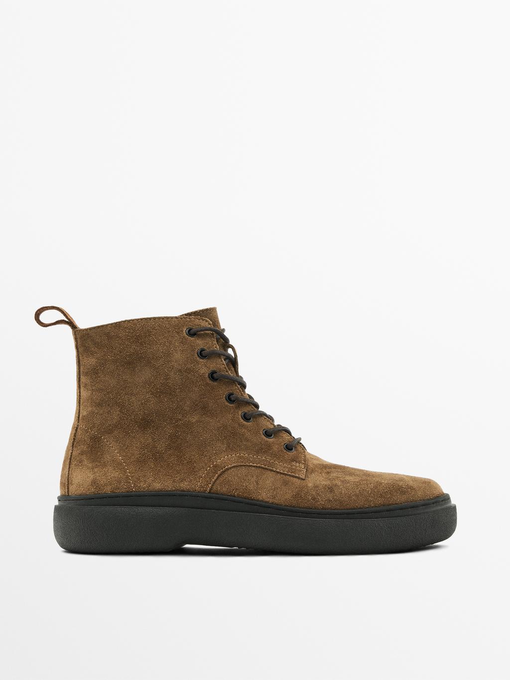 Split suede boots