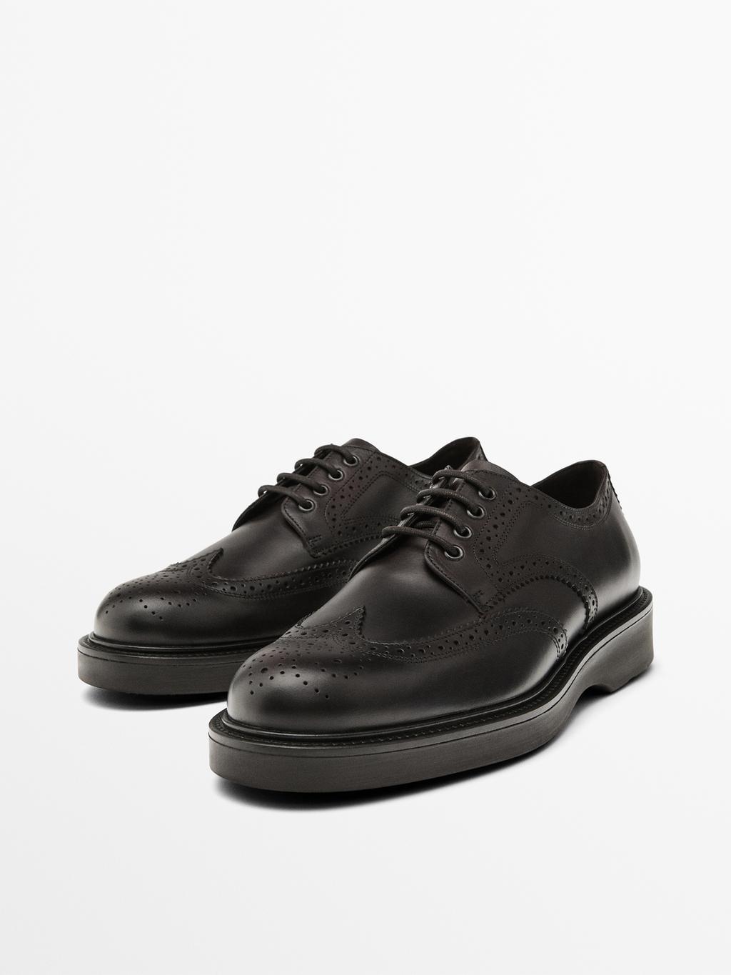Nappa leather brogues