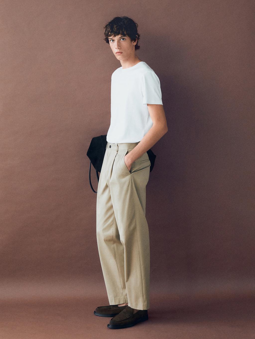 Split suede penny loafers