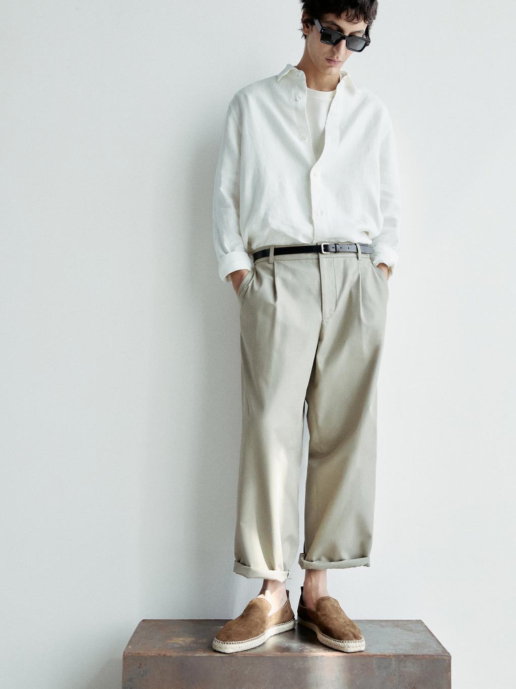 Split suede espadrilles